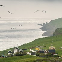 The village of Mykines has only 10 permanent residents. It is the westernmost place of the Faroe Islands, such an end of the world