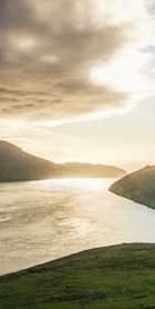 The townlet of Vestmanna with bird cliffs