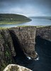 Sørvágsvatn lake is placed on the edge of Traelanípa cliff. Incredible view.